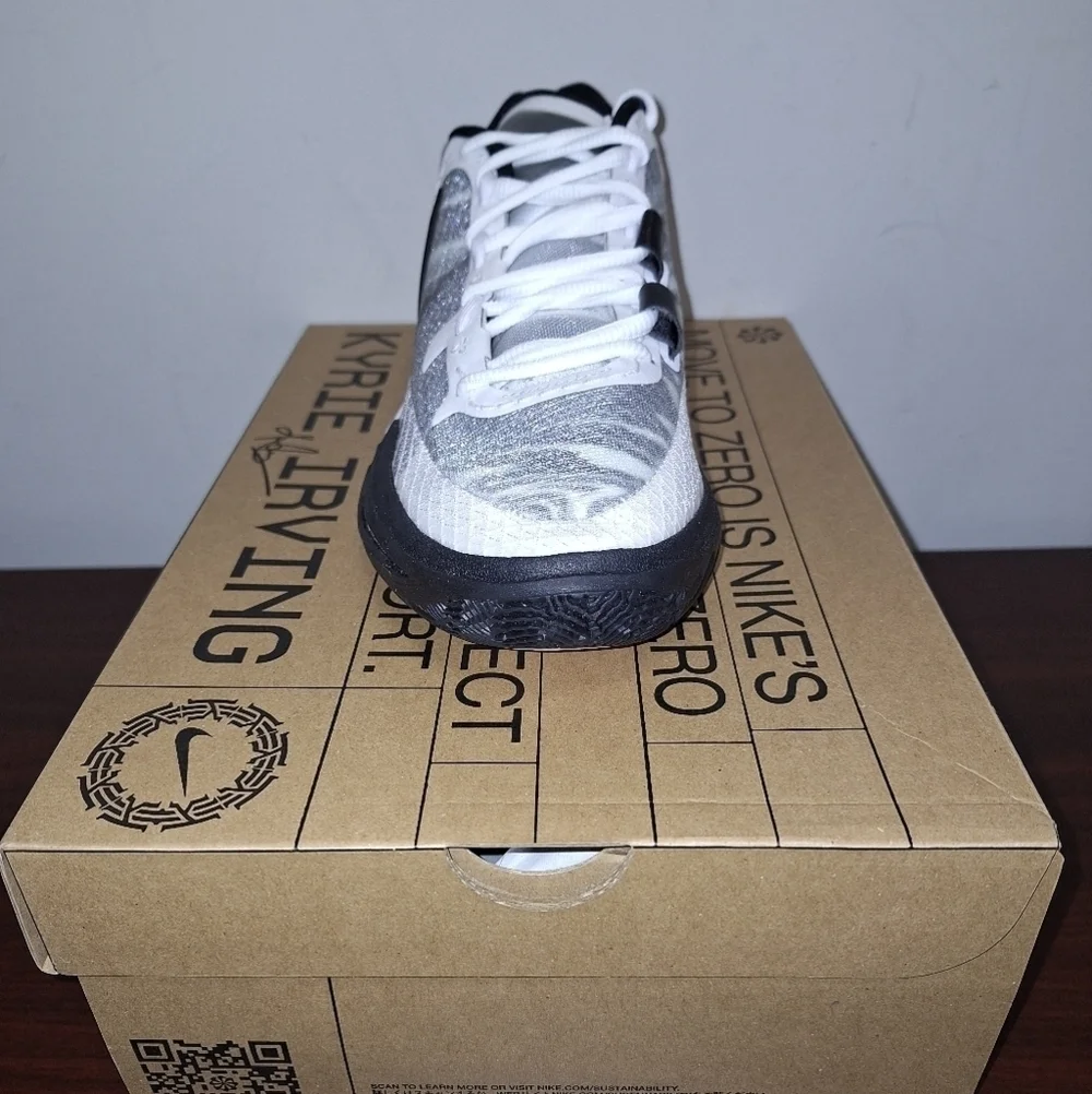 Nike Kyrie 8 White/White-Black. They're new with the box with no flaws.